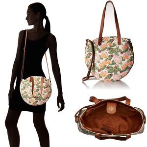 {T-Shirt & Jeans} Floral Tambourine Crossbody Tote